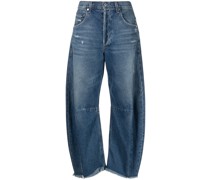 Hoch sitzende Tapered-Jeans