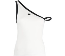 One-Shoulder-Top mit Logo