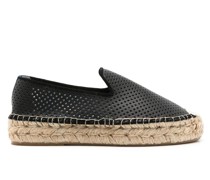 Espadrilles aus perforiertem Leder