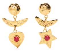 Moon Heart Star Ohrringe