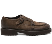 Monk-Schuhe aus gebürstetem Wildleder