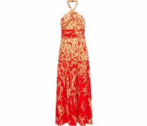 Neckholder-Kleid mit Blumen-Print