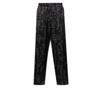 Pyjama-Hose aus Samt mit Barocco-Print