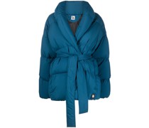 Daunenjacke mit Bindegürtel