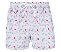 Badeshorts mit grafischem Print