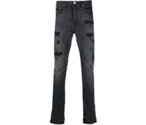 distressed effect slim-fit jeans