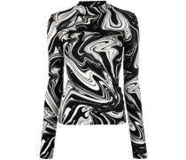 Oberteil mit Marmor-Print