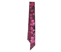 Seidenschal mit Orchideen-Print