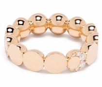 18kt Rotgoldring mit Diamanten