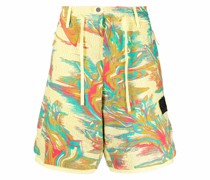 Bermudas mit Marmor-Print