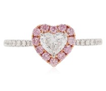 18kt Weißgoldring mit Diamanten