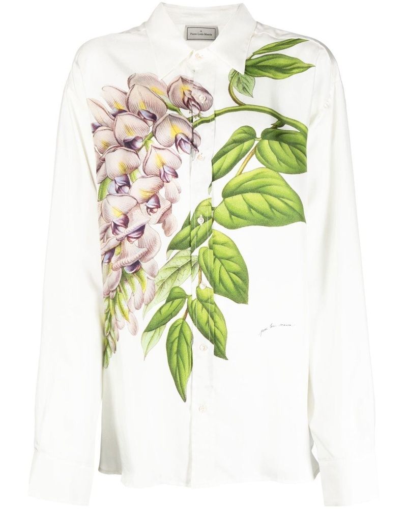 Pierre-Louis Mascia Damen T-Shirt mit Blumen-Print EV8532