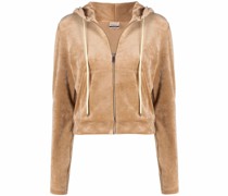 Kapuzenjacke mit geflocktem Logo
