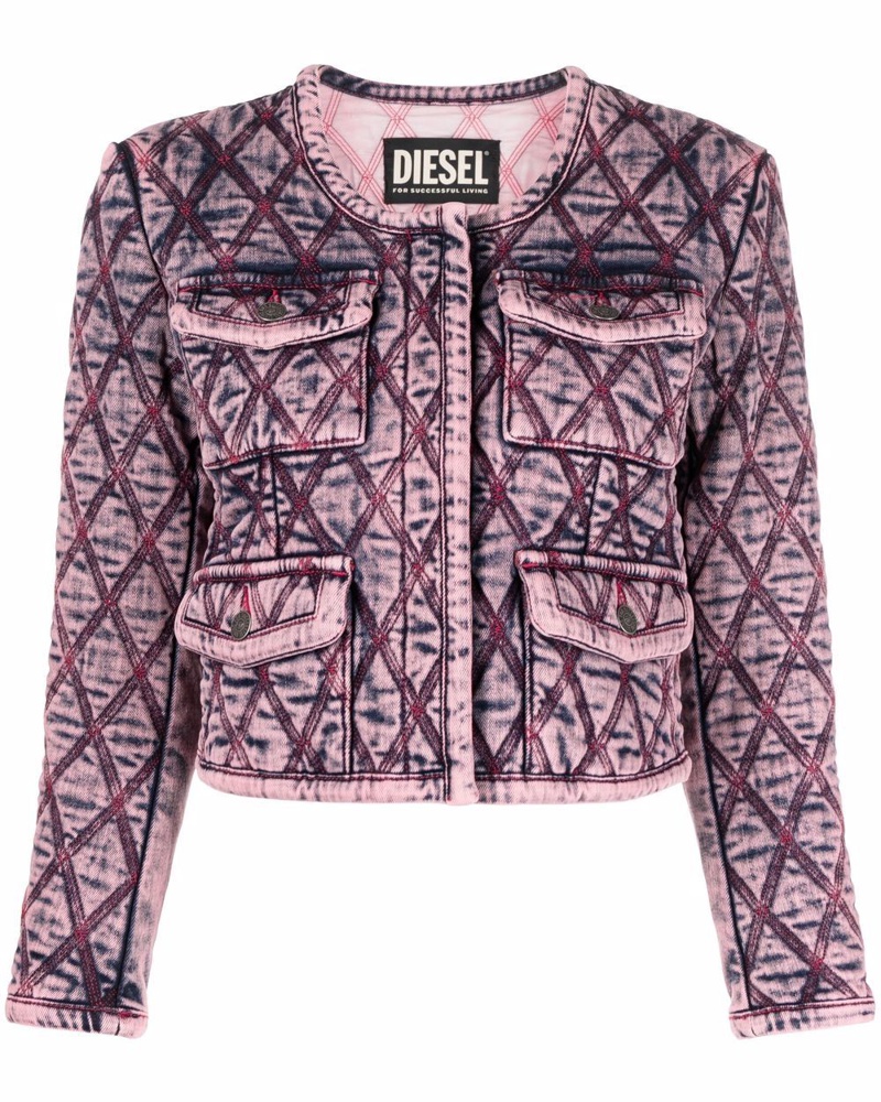 Diesel Damen Jeansjacke mit Taschen