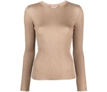 ribbed-knit lurex Pullover