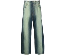 Weite Jeans mit Farbverlauf-Optik