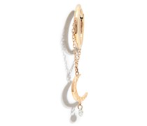 18kt Gelbgoldcreole mit Diamanten