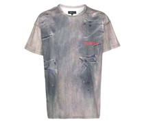 T-Shirt mit Stone-Wash-Effekt