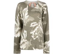 Jacquard-Pullover mit Blumenmuster