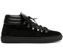quilted-edge high-top sneakers