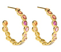 18kt Gelbgoldcreolen mit Saphiren
