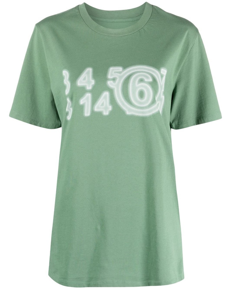 Maison Margiela Damen T-Shirt mit Logo-Print