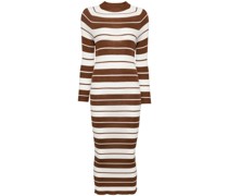striped long-sleeve dress
