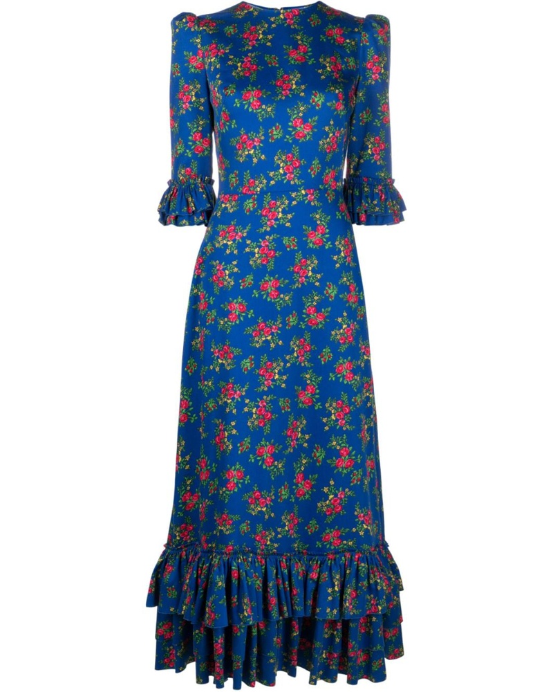 The Vampire's Wife Damen Meta Midikleid mit Blumen-Print