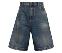 Jeans-Shorts mit Pegaso-Stickerei
