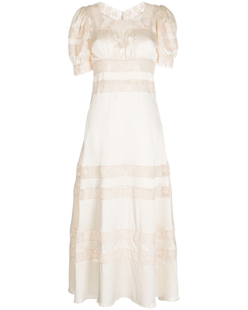 Shrimps Damen Midikleid mit Spitzeneinsätzen