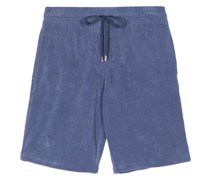 towelling cotton-blend shorts