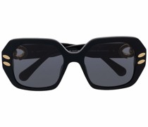 Oversized-Sonnenbrille mit Kettendetail