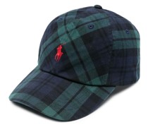 tartan-print baseball cap