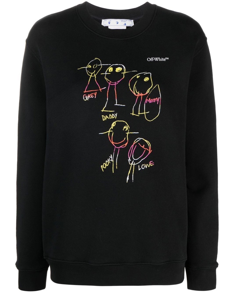 OFF-WHITE Damen Sweatshirt mit grafischem Print
