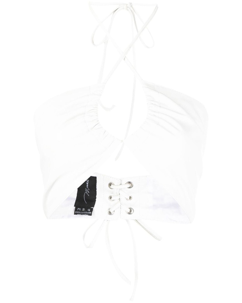 Manokhi Damen Cropped-Top mit Neckholder