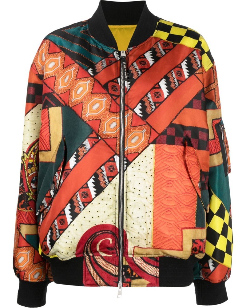 Etro Damen Wendbare Patchwork-Bomberjacke