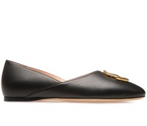 Gerry logo-plaque ballerina shoes