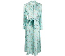 Hemdkleid aus Seide mit Blumen-Print