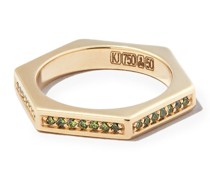 18kt Gelbgoldring mit Diamanten