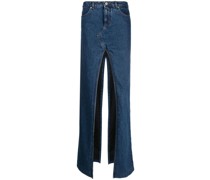 Asymmetrischer Jeans-Maxirock