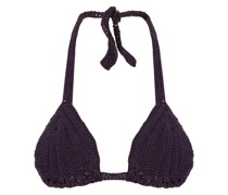 knit triangle bikini top