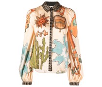 Bluse mit Print