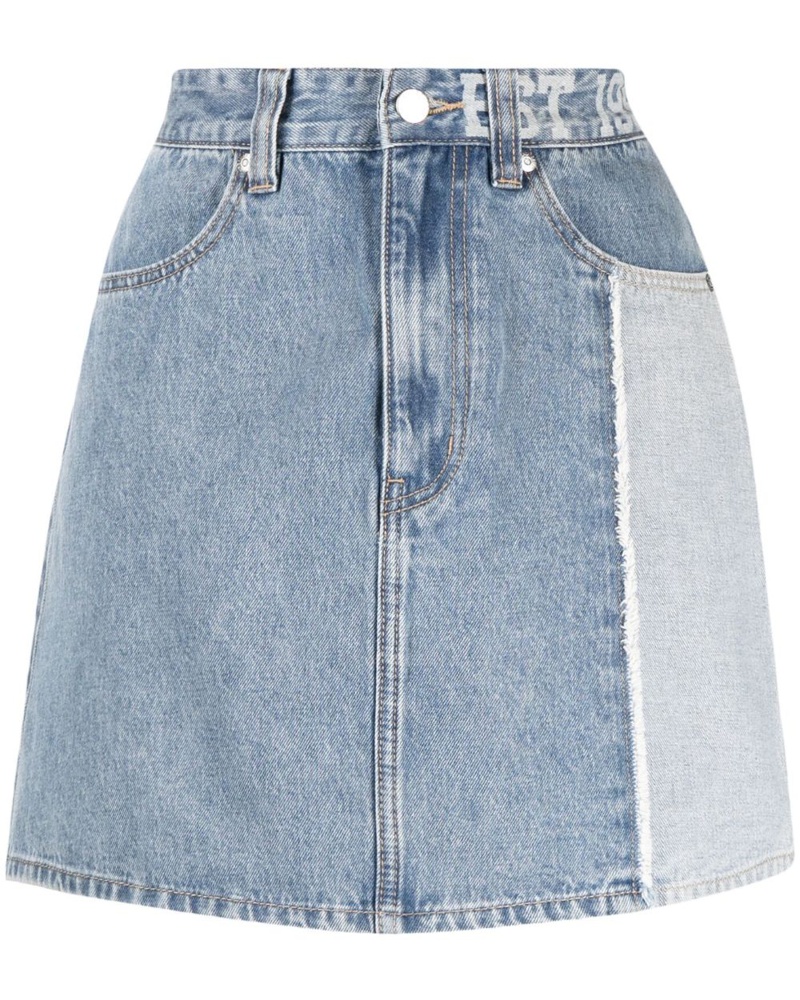 Izzue Damen Hoch sitzender Jeans-Minirock