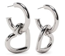 The Charmed double heart hoop earrings