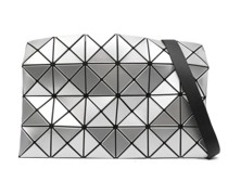 Row geometric-panels shoulder bag