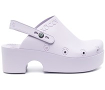 Clogs mit Logo-Prägung