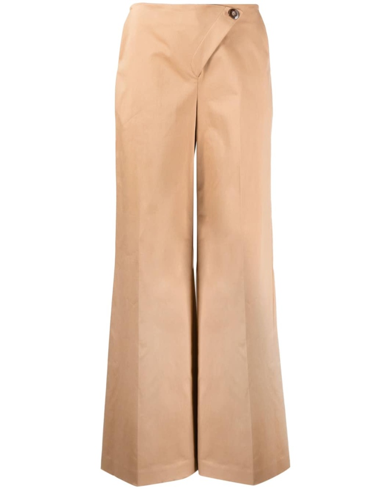 Jonathan Simkhai Damen Hose mit versetztem Knopfverschluss