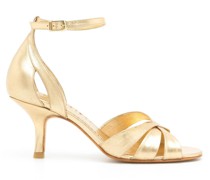 Sandalen im Metallic-Look