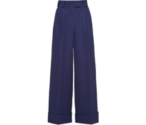 Hoch sitzende Gabardine-Hose
