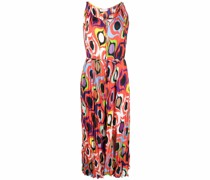 Plissiertes Kleid mit abstraktem Print